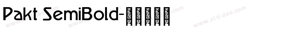 Pakt SemiBold字体转换